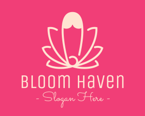 Pink Lotus Safety Pin logo design