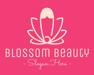 Blossom - Pink Lotus Safety Pin logo design