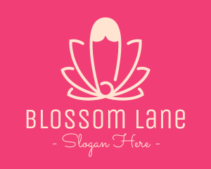 Pink Lotus Safety Pin logo design