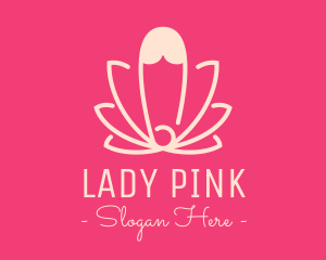 Pink Lotus Safety Pin logo design
