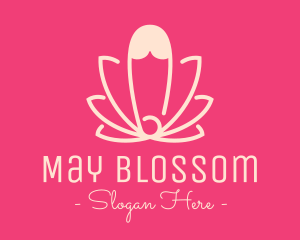 Pink Lotus Safety Pin logo design