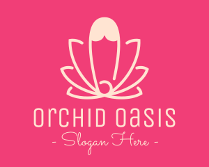 Pink Lotus Safety Pin logo design