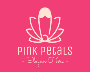 Pink Lotus Safety Pin logo design