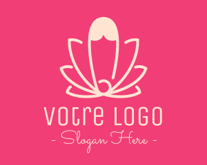 Floristry - Pink Lotus Safety Pin logo design