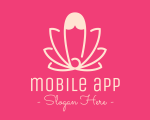 Bud - Pink Lotus Safety Pin logo design