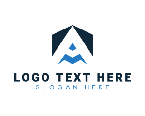 Futuristic - Tech Multimedia Company Letter A logo design