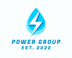Extract - Hydroelectric Power Droplet logo design
