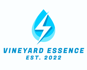 Hydroelectric Power Droplet logo design