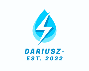 Dew - Hydroelectric Power Droplet logo design