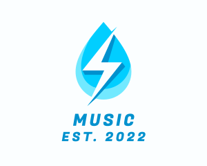 Fluid - Hydroelectric Power Droplet logo design