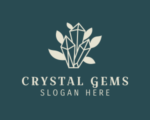 Gemstone Leaf Glam logo design