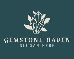 Gemstone Leaf Glam logo design