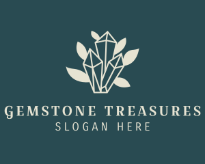 Gemstone Leaf Glam logo design