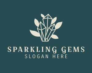 Gemstone Leaf Glam logo design