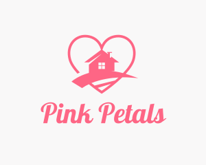 Pink Heart Home logo design