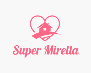 Renovation - Pink Heart Home logo design