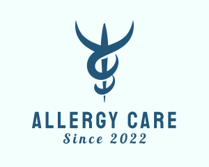 Allergist - Blue Healthcare Caduceus logo design