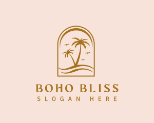 Bohemian Palm Tree logo design