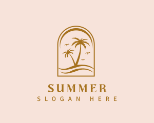 Bohemian Palm Tree logo design