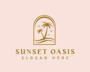 Bohemian Palm Tree logo design