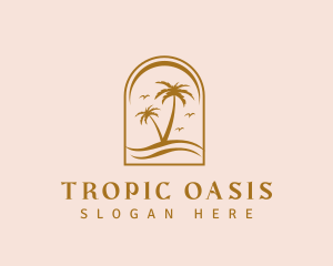 Bohemian Palm Tree logo design