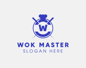 Wok - Chopstick Chef Restaurant logo design