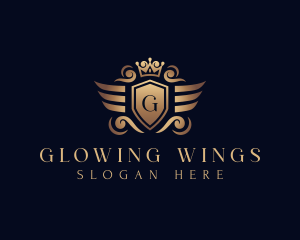 Royal Wing Crown Brand logo design