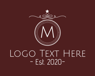Luxurious Detailed Crest Lettermark Logo