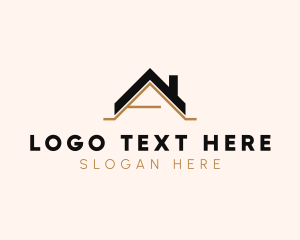 Home Roof Contractor Letter A Logo