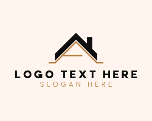 Residential Roof Letter A logo design
