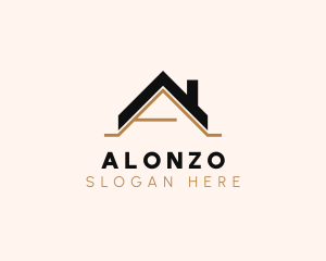 Residential Roof Letter A logo design