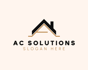 Residential Roof Letter A logo design