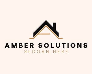 Residential Roof Letter A logo design