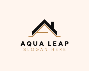 Residential Roof Letter A logo design