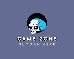 Skull Bone Skeleton logo design