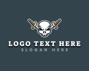 Pirate - Skull Knife Pirate logo design