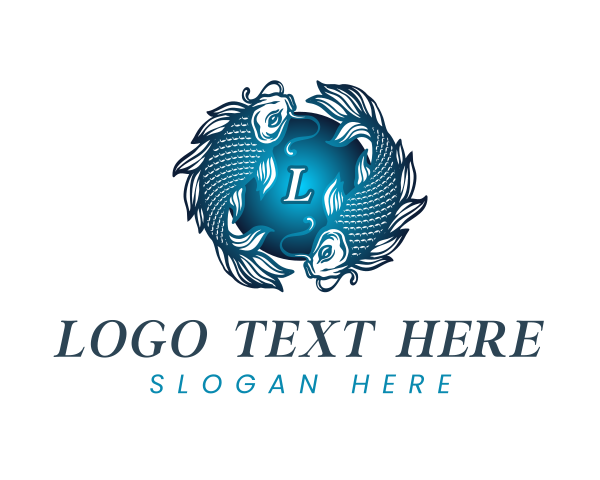 Aquatic - Aquatic Koi Fish logo design