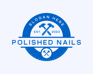 Hammer Nail Construction logo design