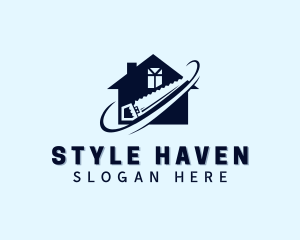 House - House Construction Handsaw logo design