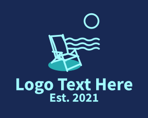 Holiday - Blue Beach Chair logo design