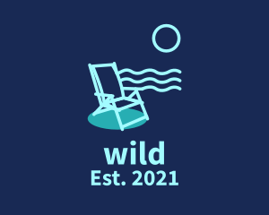 Splash - Blue Beach Chair logo design