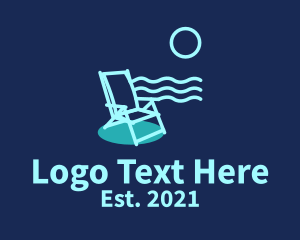 Summer - Blue Beach Chair logo design