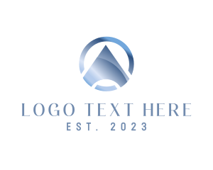 Roman Numeral - Metallic Gradient Letter A logo design
