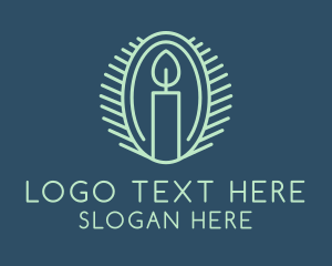 Religious - Green Candle Light logo design