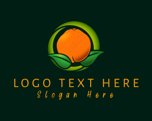 Supermarket - Fresh Orange Farm logo design