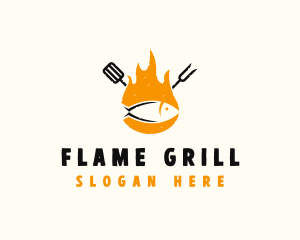 Grilling - Fish Grill BBQ logo design