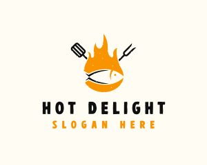 Fish Grill BBQ logo design