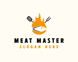 Fish Grill BBQ logo design