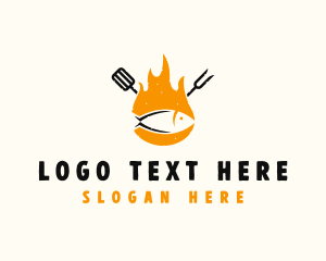 Rotisserie - Fish Grill BBQ logo design