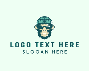 Rapper - Hiphop Monkey Streetwear logo design